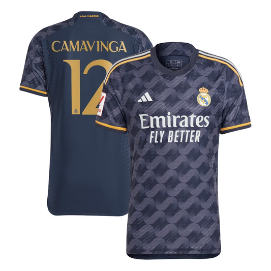 Eduardo Camavinga Real Madrid Team 2023/24 Away Player Jersey - Navy