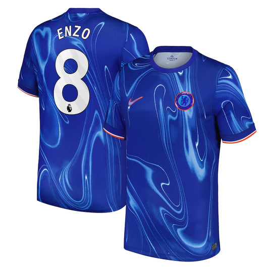 Enzo Fernández 8 Chelsea Team 2024/25 Home Player Jersey - Blue