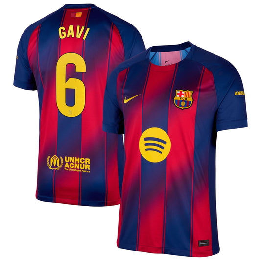 Gavi 2025–26 Premium Fan Edition Soccer Jersey - Navy