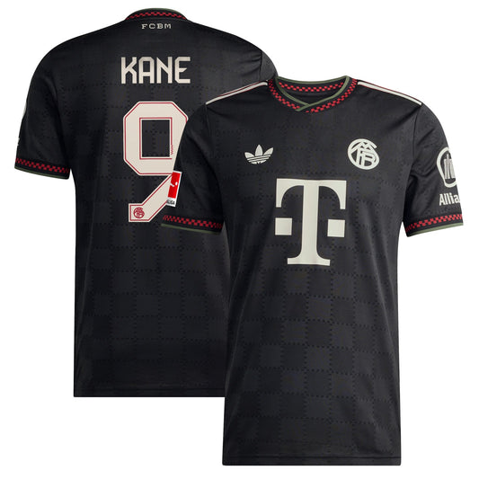 Harry Kane Bayern Munich Third Player Jersey Black 2025–26 Premium Fan Edition Soccer Jersey - Black