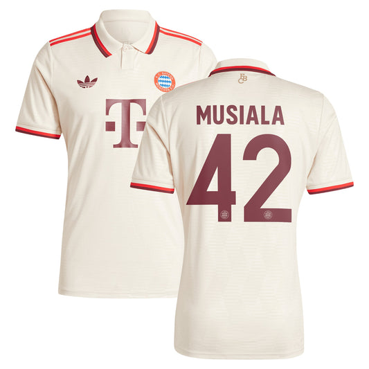 Jamal Musiala Bayern Munich Team 2024/25 Third Player Jersey - Cream