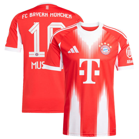 Jamal Musiala Bayern Munich Home Player Jersey Red 2025–26 Premium Fan Edition Soccer Jersey - Red