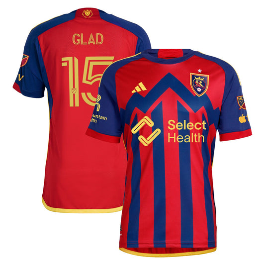 Justen Glad Real Salt Lake Team 2024 Peak Utah Player Jersey – Red