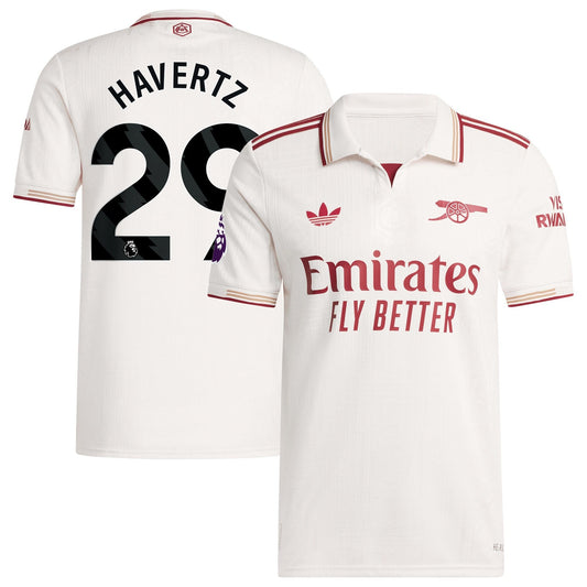 Kai Havertz Arsenal Third Player Jersey White 2025–26 Premium Fan Edition Soccer Jersey - White