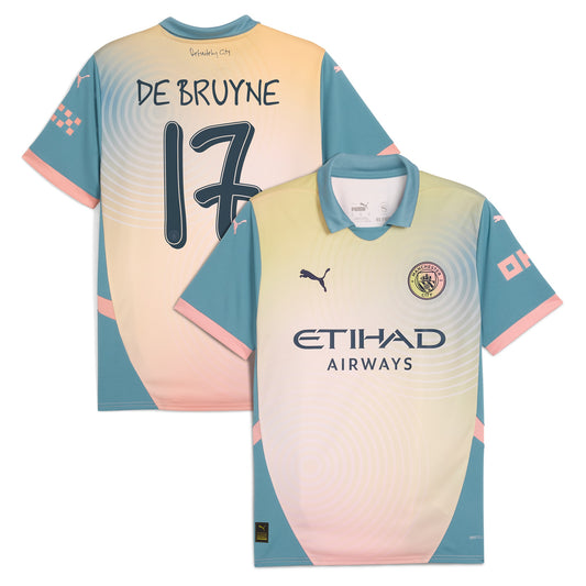 Kevin De Bruyne Manchester City Team 2024/25 Fourth Player Jersey - Blue