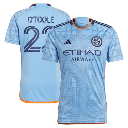 Kevin O'Toole New York City FC Team 2024 The Interboro Kit Player Jersey – Light Blue