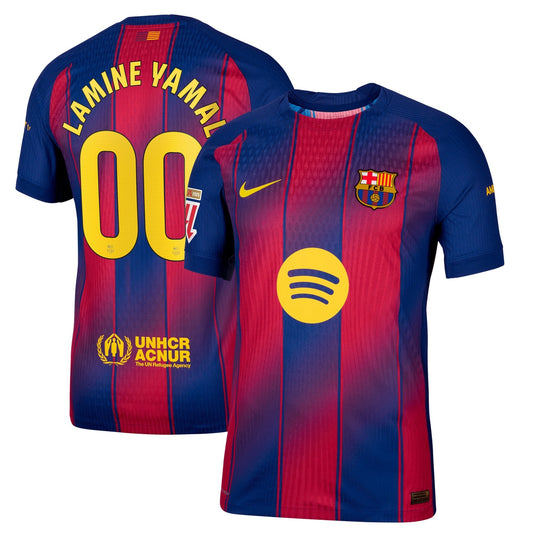 Lamine Yamal Barcelona Home Player Jersey Blue 2025–26 Premium Fan Edition Soccer Jersey - Blue