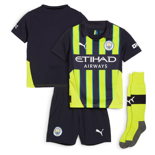 Manchester City Team Away Minikit 2024-25 Kids Custom Jersey