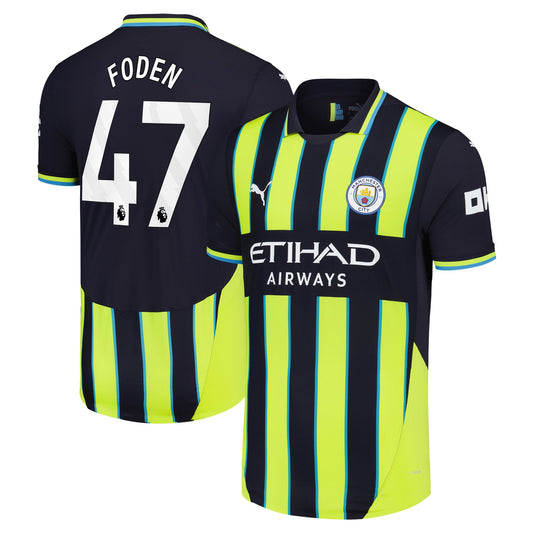 Manchester City Team Away Shirt 2024-25 with Foden 47 printing Jersey