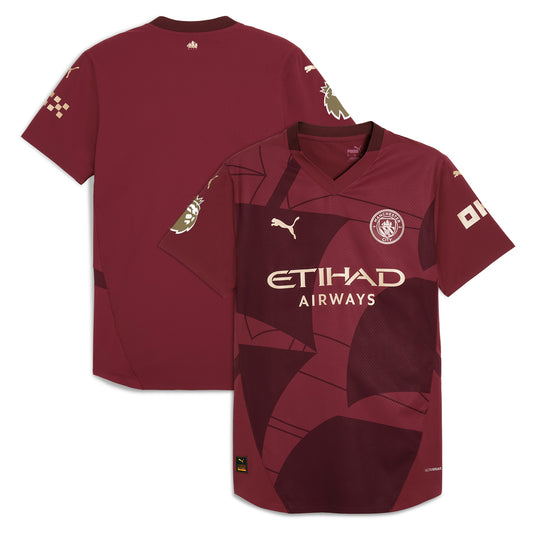 Manchester City Team Shirt 2024/2025 Third Custom Patch Jersey - Burgundy