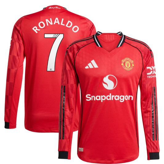 Manchester United WSL Home Shirt Long 2025–26 Premium Fan Edition Soccer Jersey