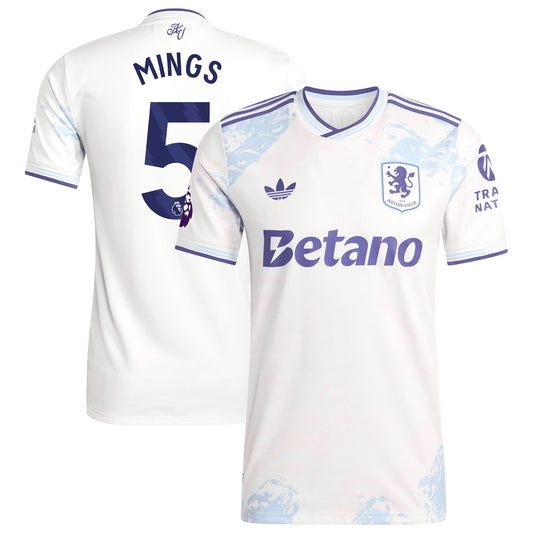 Men's Tyrone Mings Aston Villa 2025/26 Third Authentic Jersey – White