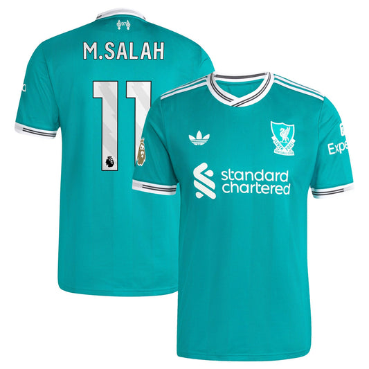 Mohamed Salah Liverpool Third Player Jersey Green 2025–26 Premium Fan Edition Soccer Jersey - Green
