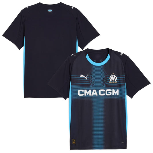 Olympique Marseille Custom Away Jersey Navy 2025–26 Premium Fan Edition Soccer Jersey - Navy