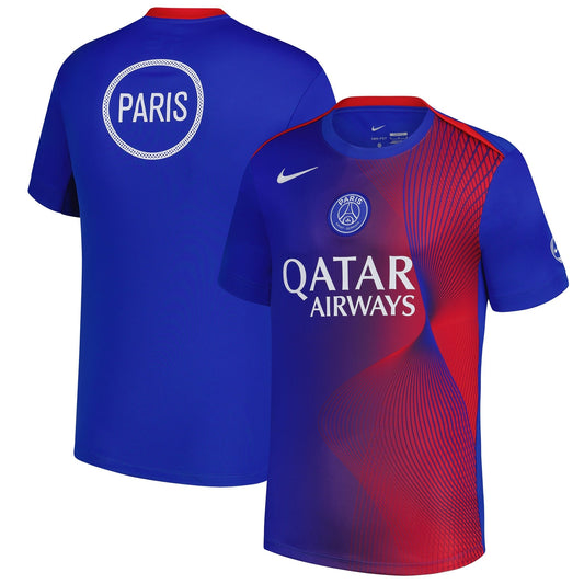 Paris Saint Germain Third Academy Pro Pre Match Top Royal 2025–26 Premium Fan Edition Soccer Jersey