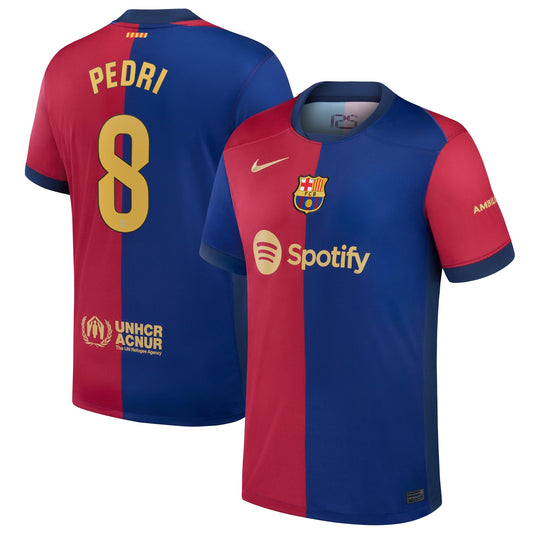 Pedri Barcelona 8 Team 2024/25 Home Player Jersey - Royal