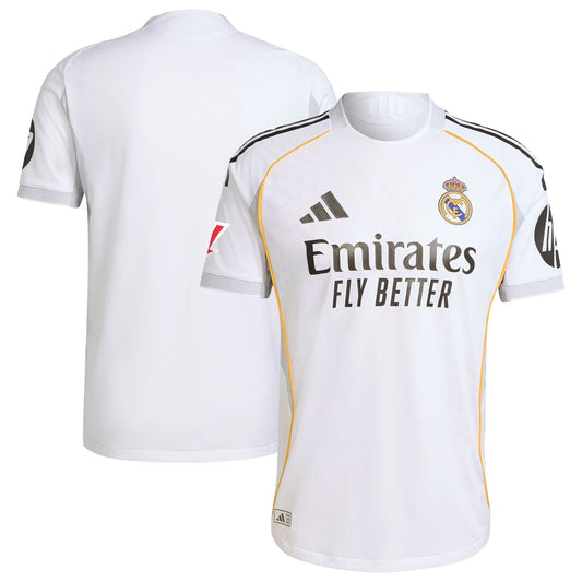 Real Madrid Home Jersey White 2025–26 Premium Fan Edition Soccer Jersey - White