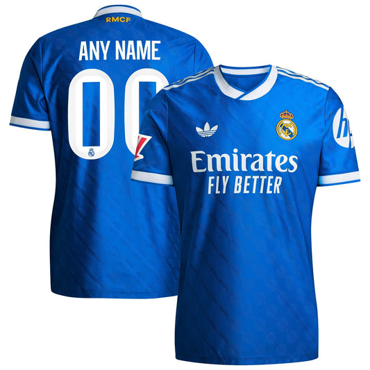 Real Madrid Third Custom Jersey Blue 2025–26 Premium Fan Edition Soccer Jersey - Blue