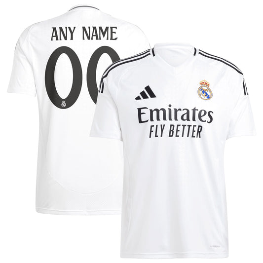 Real Madrid Team 2024/25 Home Custom Jersey - White