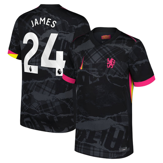 Reece James Shirt Chelsea Team 2024/25 Third Player Jersey - Anthracite