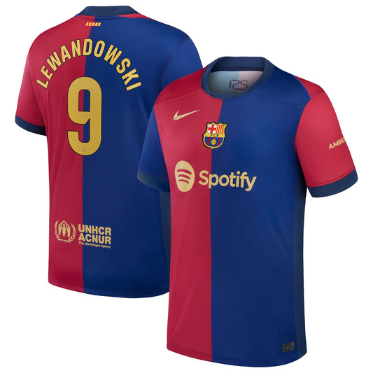 Robert Lewandowski 9 Barcelona Team 2024/25 Home Player Jersey - Royal