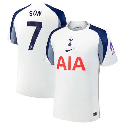 Son Heung Min Tottenham Hotspur Home Jersey White 2025–26 Premium Fan Edition Soccer Jersey - White