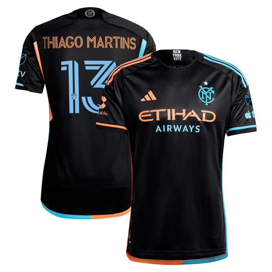 Thiago Martins New York City FC Team 2024 24/7 Kit Player Jersey – Black