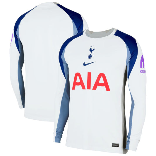 Tottenham Hotspur Home Long Sleeve Jersey White 2025–26 Premium Fan Edition Soccer Jersey - White