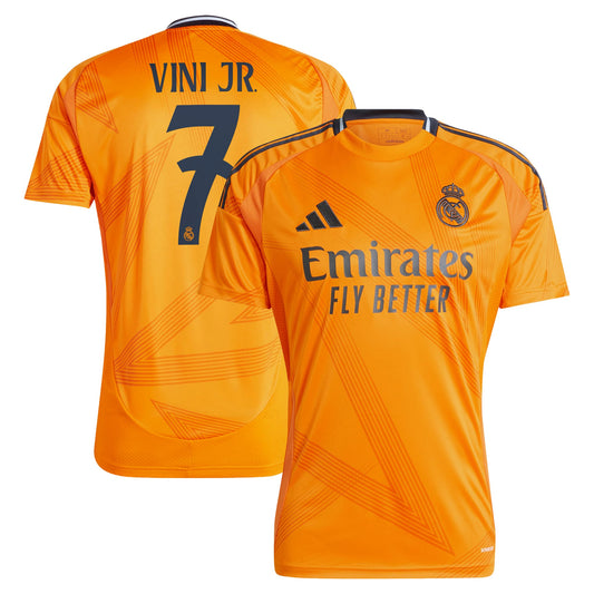 Vini Jr. Real Madrid Team 2024/25 Away Player Jersey - Orange