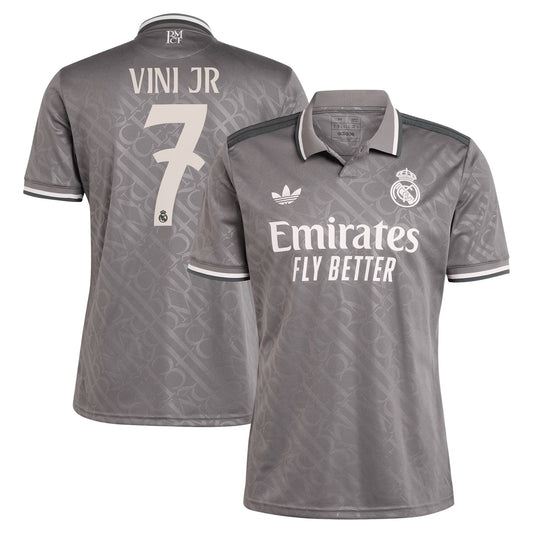 Vini Jr. Real Madrid Team 2024/25 Third Player Jersey - Charcoal