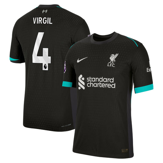 Virgil van Dijk 4 Liverpool Team Shirt 2024/25 Away Jersey - Forest Green