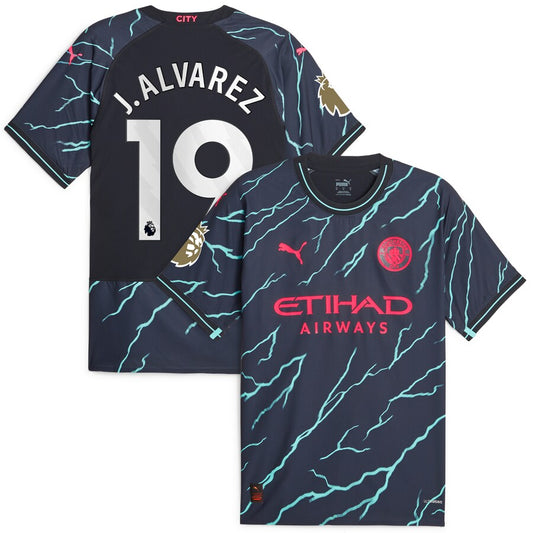 Julián Álvarez Manchester City Team 2023/24 Third Player Jersey - Navy