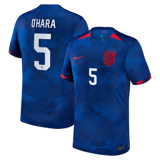 Kelley O'Hara USWNT Team 2023 Away Player Jersey - Royal