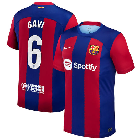 Gavi Barcelona Team 2023/24 Home Stadium Player Jersey - Royal