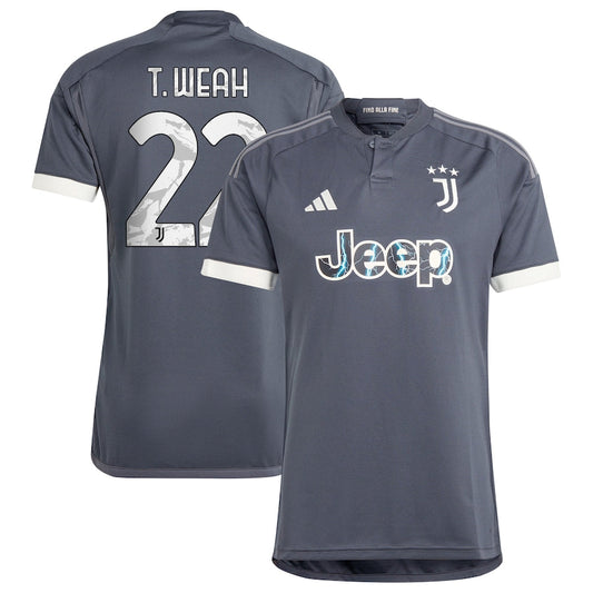 Timothy Weah Juventus Team 2023/24 Third Player Jersey - Gray