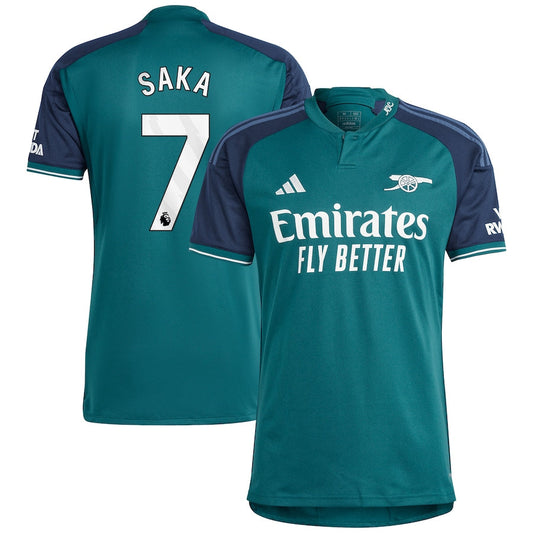 Bukayo Saka Arsenal Team 2023/24 Third Player Jersey - Green