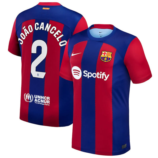 Joao Cancelo Barcelona Team 2023/24 Home Stadium Player Jersey - Royal