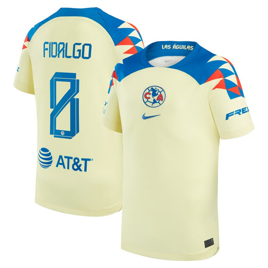 Álvaro Fidalgo Club America Team Home 2023/24 Jersey - Yellow