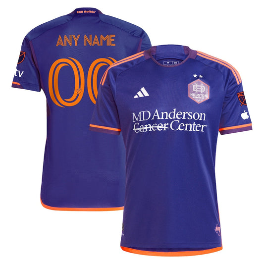 Houston Dynamo FC Team 2024 Still Holdin' Authentic Custom Jersey – Purple
