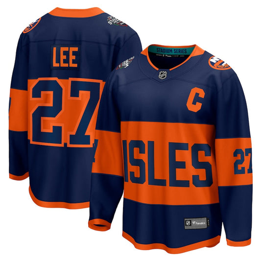 Anders Lee New York Islanders Fanatics Branded 2024 NHL Stadium Series Breakaway Player Jersey – Navy