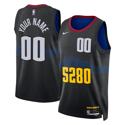 Denver Nuggets Team Unisex 2023/24 Custom Swingman Jersey - Black - City Edition