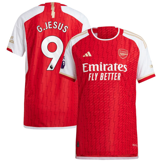 Gabriel Jesus Arsenal Team 2023/24 Home Player Jersey - Red