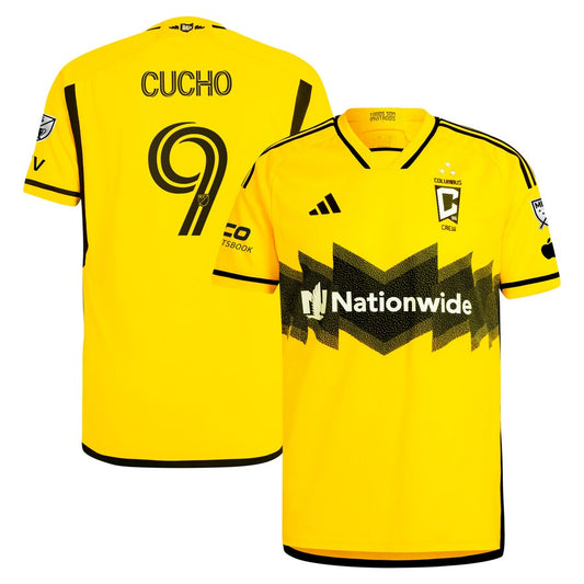 Cucho Hernández Columbus Crew Team 2024 The Home Kit Authentic Player Jersey - Yellow