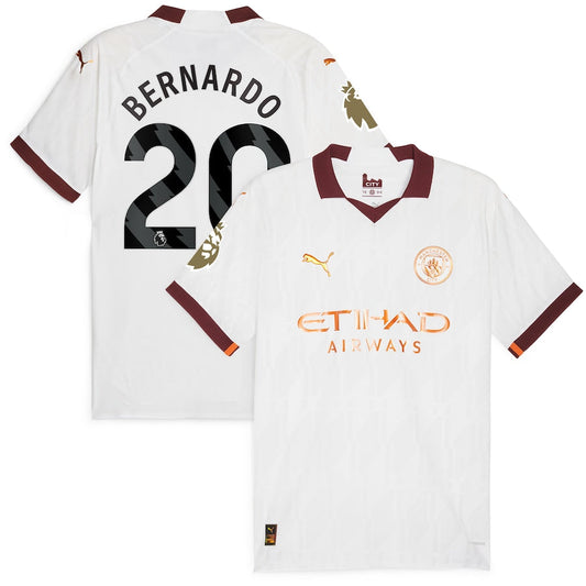 Bernardo Silva Manchester City Team 2023/24 Away Jersey - White