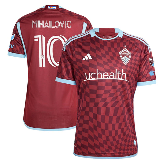 Djordje Mihailovic Colorado Rapids Team 2024 One Flag Kit Authentic Player Jersey - Burgundy