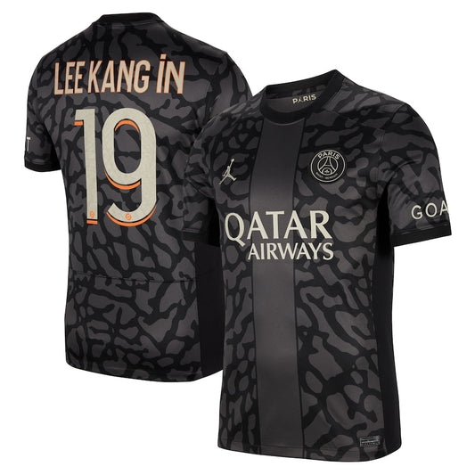 Lee Kang In Paris Saint-Germain Team 2023/24 Third Stadium Player Jersey - Anthracite