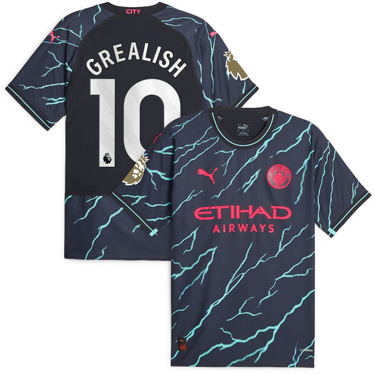 Jack Grealish Manchester City Team 2023/24 Third Player Jersey - Navy