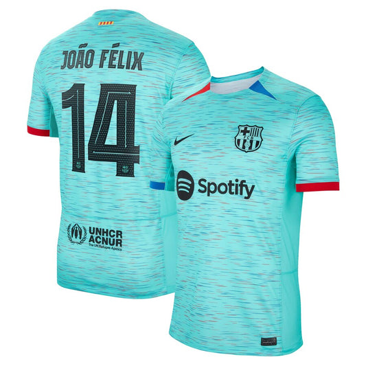 João Félix Barcelona Team 2023/24 Third Jersey - Aqua