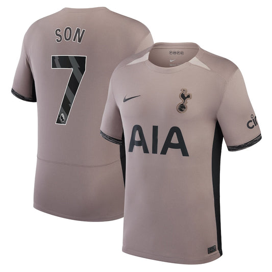 Son Heung-Min Tottenham Hotspur Team 2023/24 Third Stadium Player Jersey – Tan