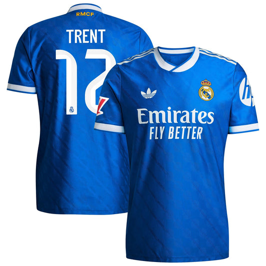 Trent Alexander Arnold Real Madrid Third Authentic Player Jersey Blue 2025–26 Premium Fan Edition Soccer Jersey - Blue